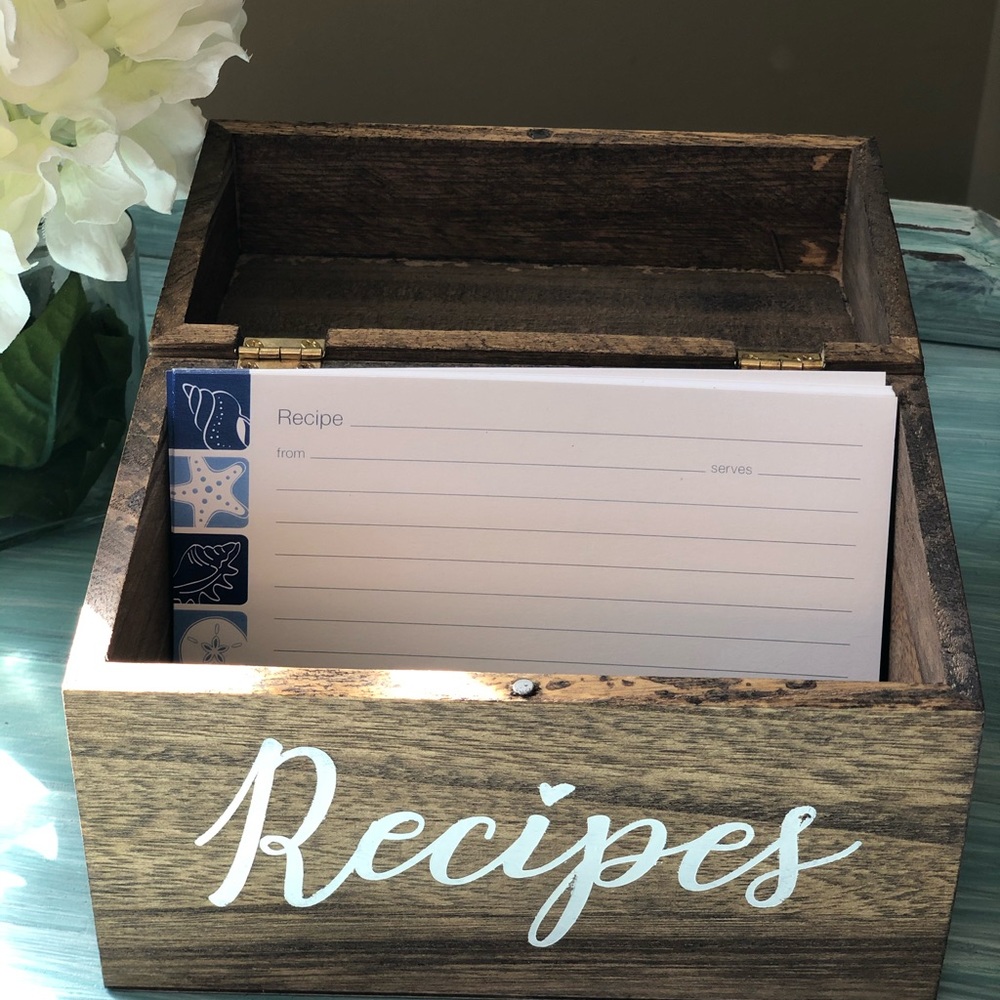 Custom Wooden Recipe Box - Picture 2 of 2